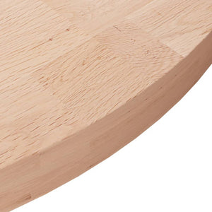 vidaXL Round Table Top Ø60x4 cm Untreated Solid Wood Oak