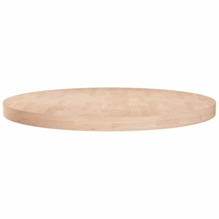 vidaXL Round Table Top Ø80x4 cm Untreated Solid Wood Oak