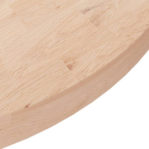 vidaXL Round Table Top Ø90x4 cm Untreated Solid Wood Oak