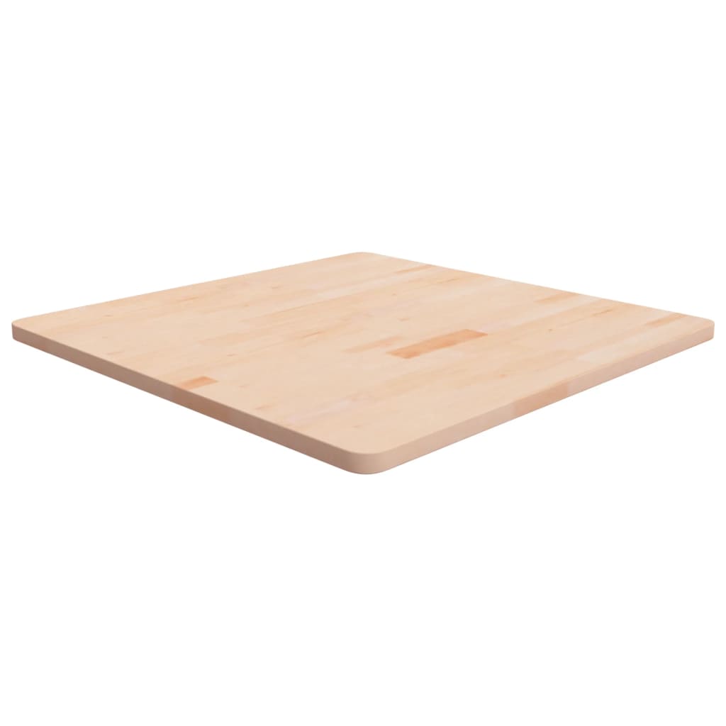 vidaXL Square Table Top 80x80x2.5 cm Untreated Solid Wood Oak