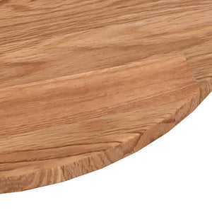 vidaXL Round Table Top Light Brown Ø50x1.5 cm Treated Solid Wood Oak