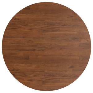 vidaXL Round Table Top Dark Brown Ø80x1.5 cm Treated Solid Wood Oak