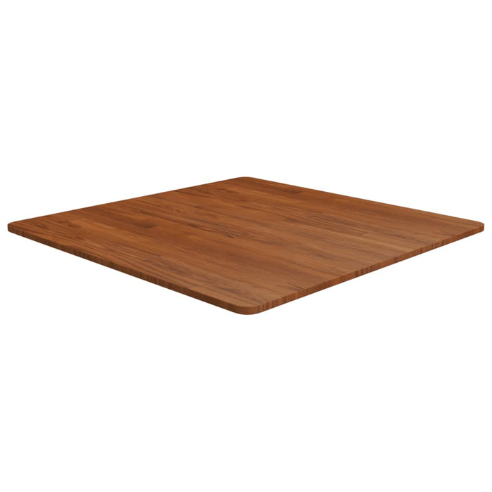 vidaXL Square Table Top Dark Brown 80x80x1.5cm Treated Solid Wood Oak