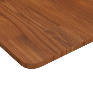 vidaXL Square Table Top Dark Brown 80x80x1.5cm Treated Solid Wood Oak