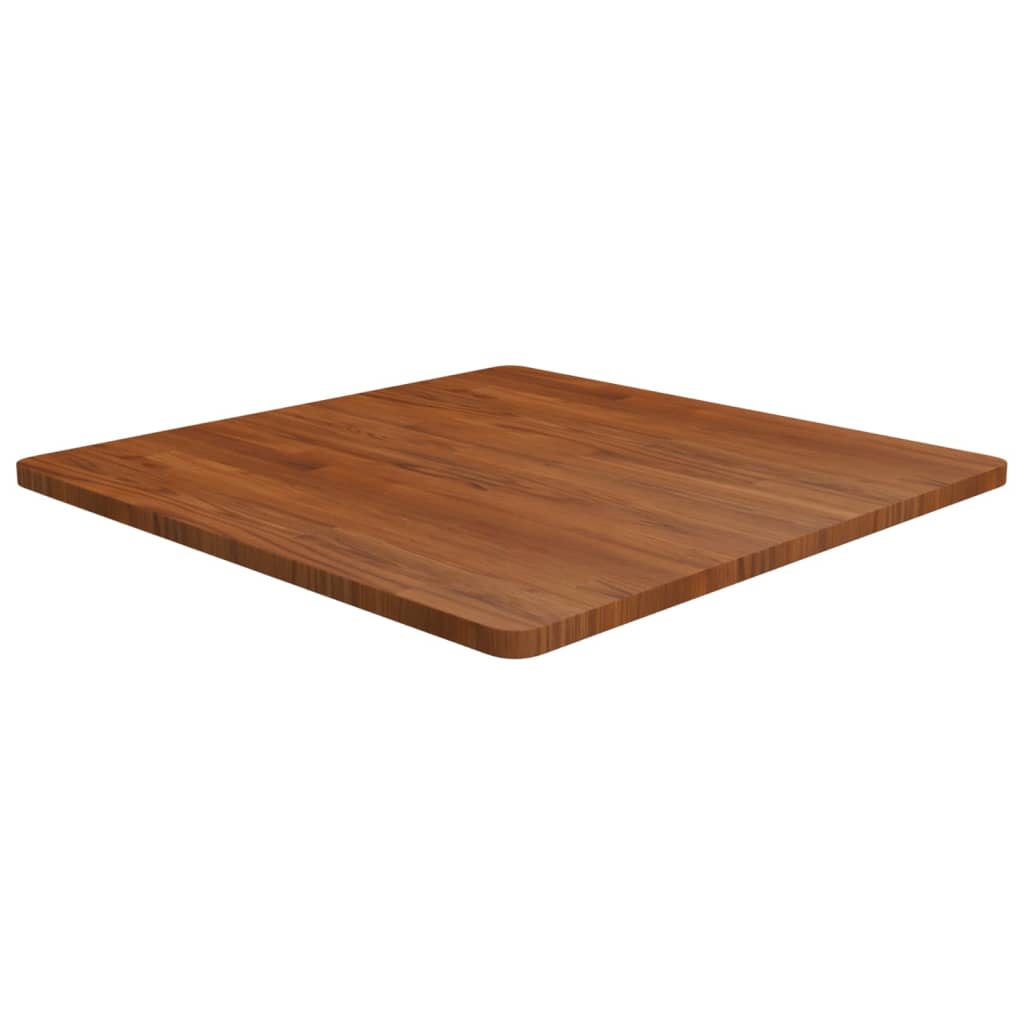 vidaXL Square Table Top Dark Brown 80x80x2.5cm Treated Solid Wood Oak