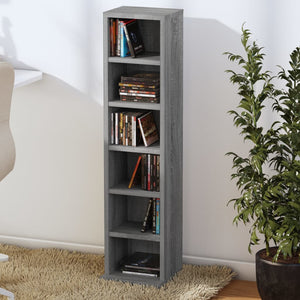 vidaXL CD Cabinet Grey Sonoma 21x20x88 cm Engineered Wood