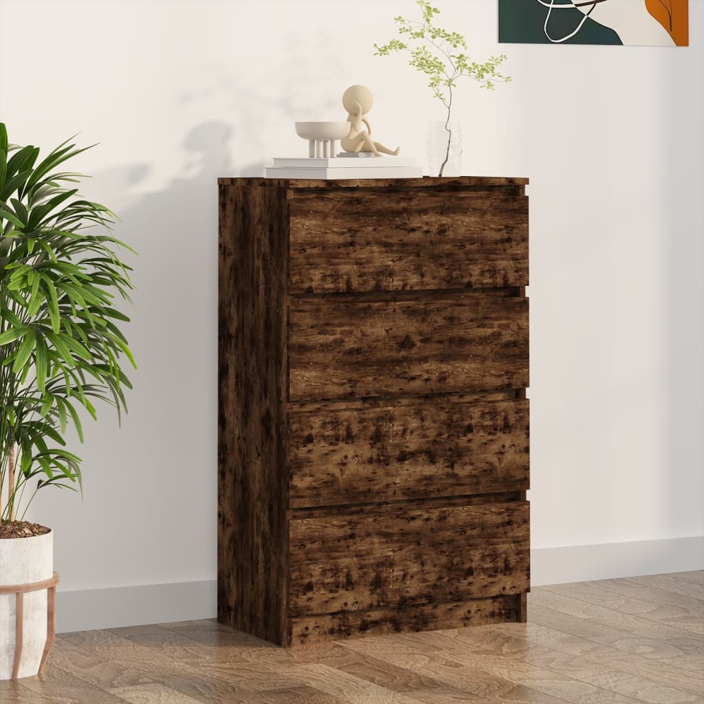 vidaXL Sideboard Smoked Oak 60x35x98.5 cm Engineered Wood