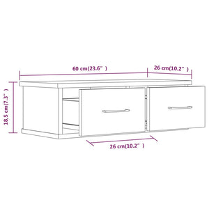 vidaXL Wall Cabinet Smoked Oak 60x26x18.5 cm Engineered Wood