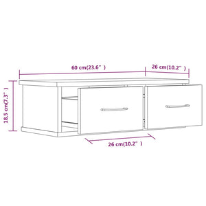 vidaXL Wall Cabinet Brown Oak 60x26x18.5 cm Engineered Wood