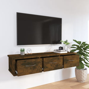 vidaXL Wall Cabinet Smoked Oak 88x26x18.5 cm Engineered Wood