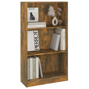 vidaXL Book Cabinet Smoked Oak 60x24x109 cm Engineered Wood