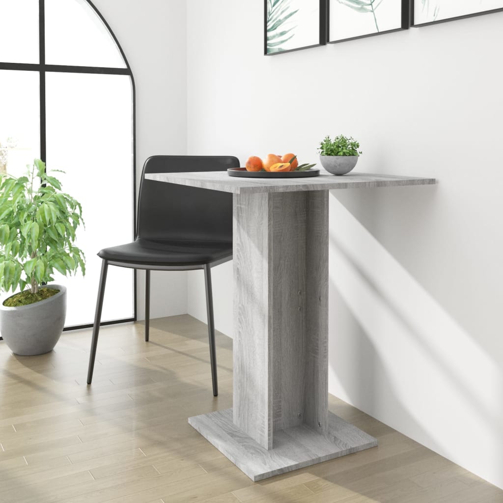 vidaXL Bistro Table Grey Sonoma 60x60x75 cm Engineered Wood