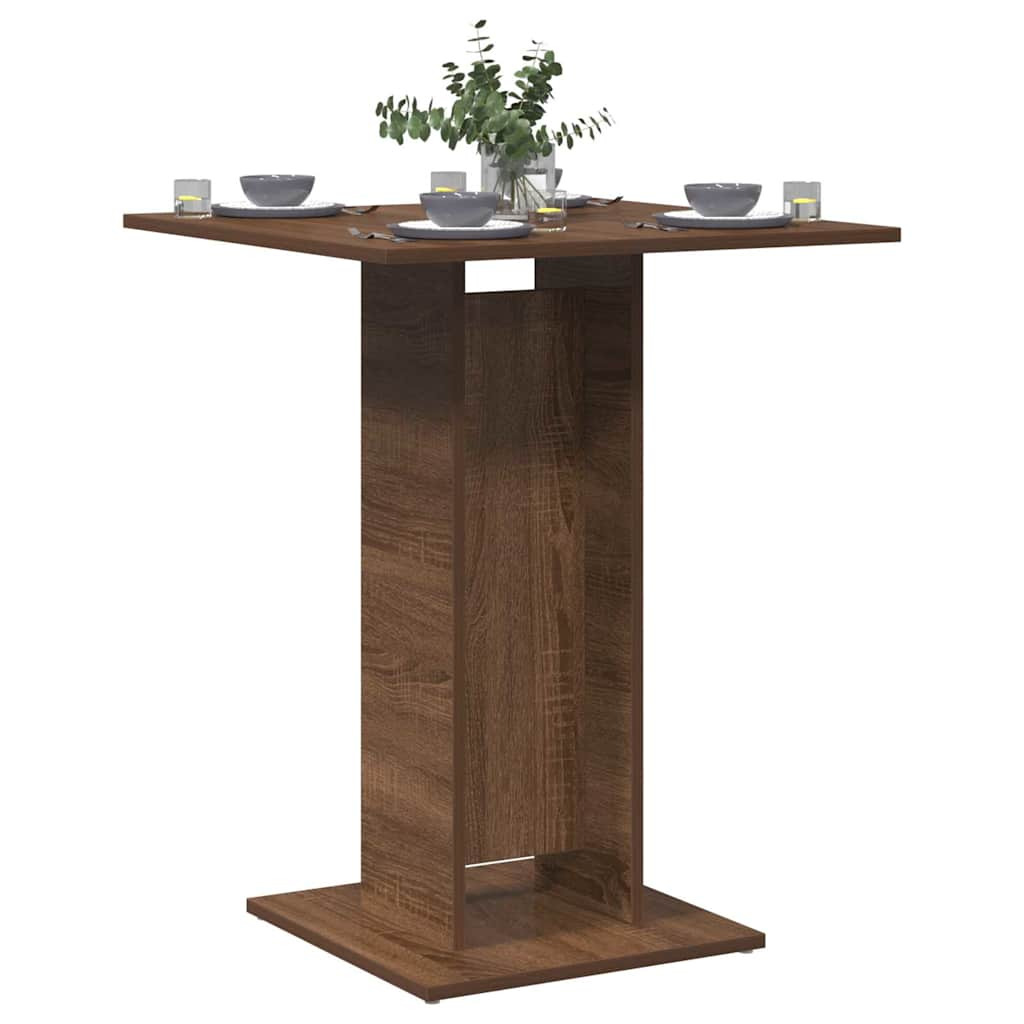 vidaXL Bistro Table Brown Oak 60x60x75 cm Engineered Wood