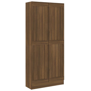 vidaXL Book Cabinet Brown Oak 82.5x30.5x185.5 cm Engineered Wood