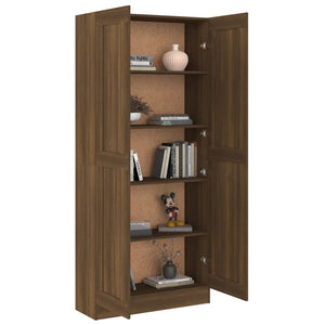 vidaXL Book Cabinet Brown Oak 82.5x30.5x185.5 cm Engineered Wood