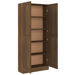 vidaXL Book Cabinet Brown Oak 82.5x30.5x185.5 cm Engineered Wood