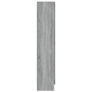 vidaXL Vitrine Cabinet Grey Sonoma 82.5x30.5x150 cm Engineered Wood