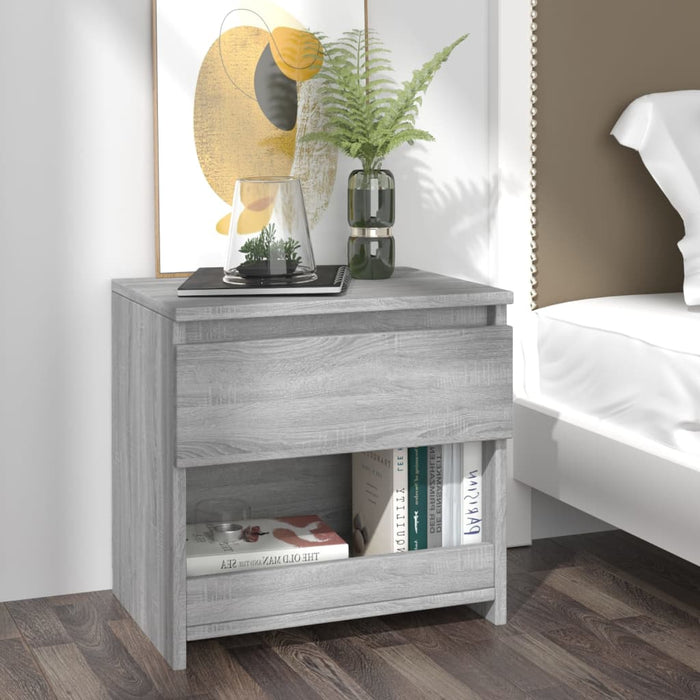 vidaXL Bedside Cabinet Grey Sonoma 40x30x39 cm Engineered Wood