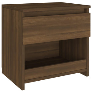 vidaXL Bedside Cabinet Brown Oak 40x30x39 cm Engineered Wood