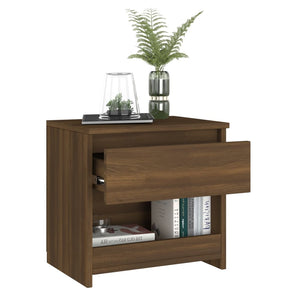 vidaXL Bedside Cabinet Brown Oak 40x30x39 cm Engineered Wood