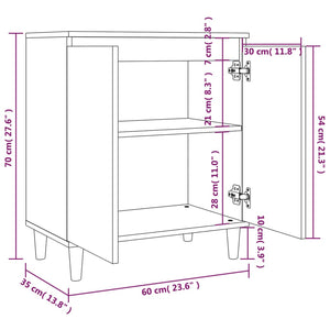 vidaXL Sideboard Grey Sonoma 60x35x70 cm Engineered Wood