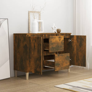 vidaXL Sideboard Smoked Oak 103.5x35x70 cm Engineered Wood