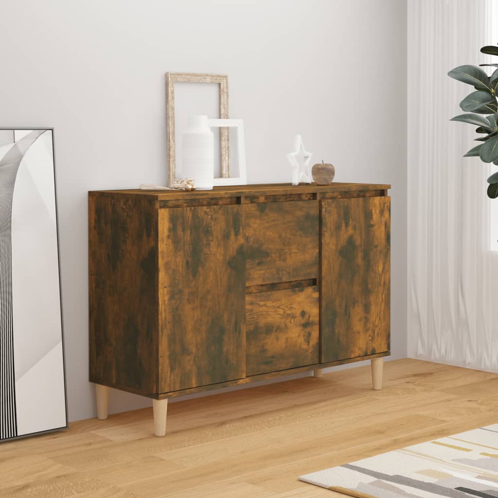 vidaXL Sideboard Smoked Oak 103.5x35x70 cm Engineered Wood