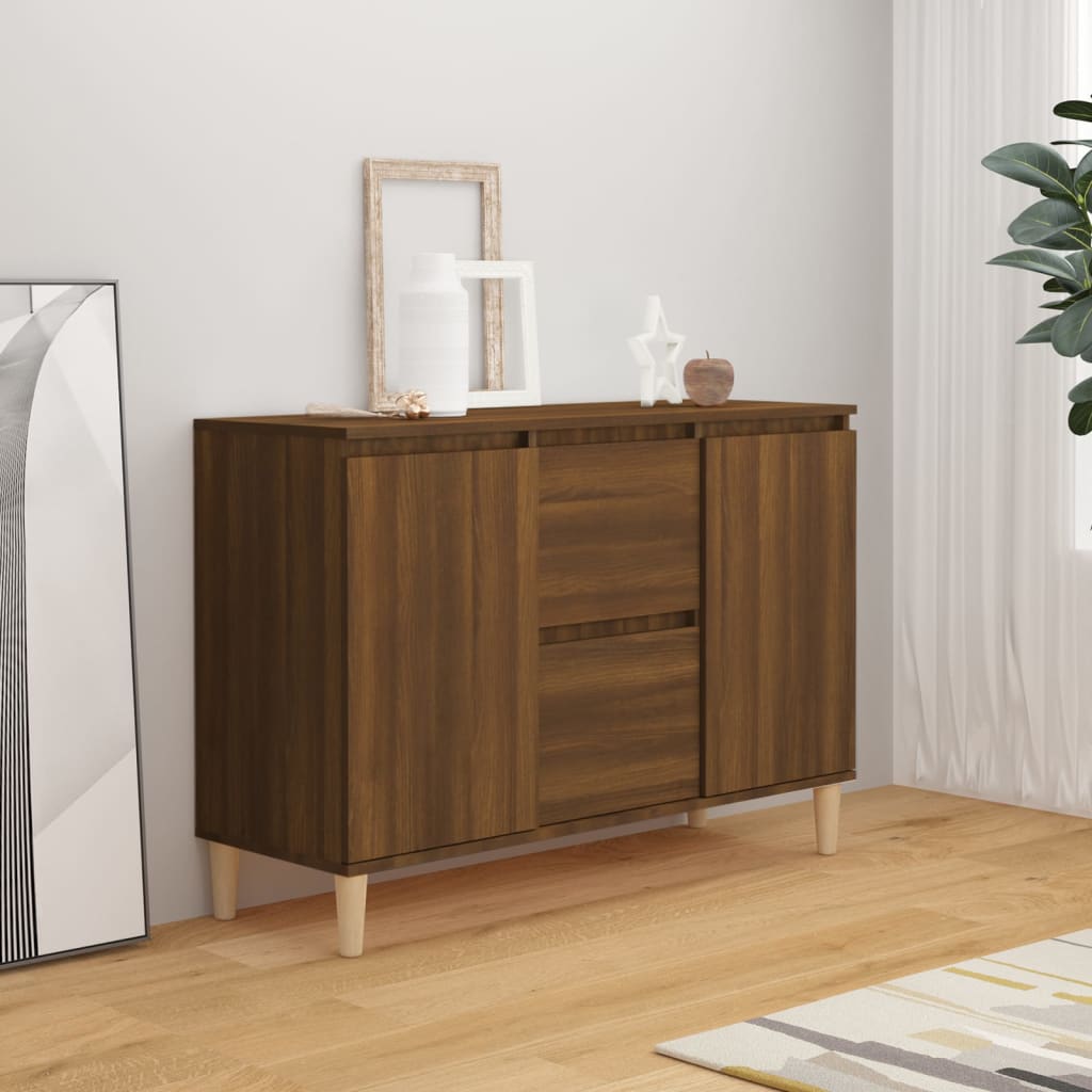 vidaXL Sideboard Brown Oak 103.5x35x70 cm Engineered Wood