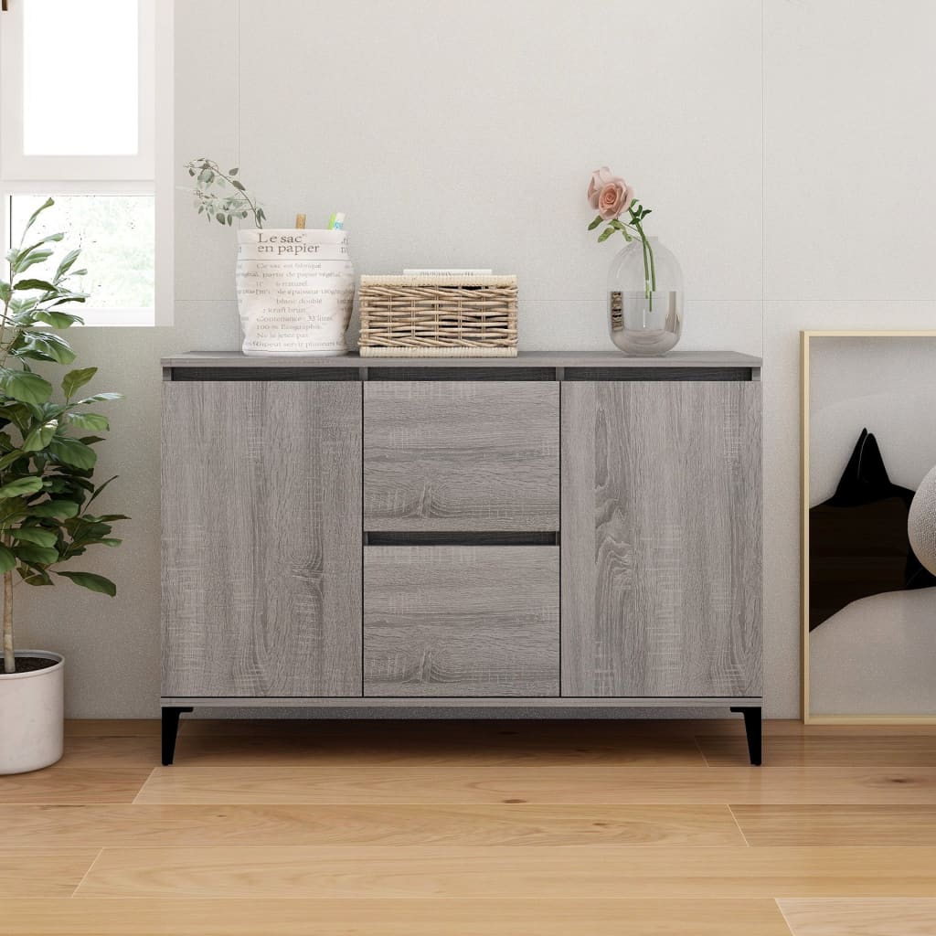 vidaXL Sideboard Grey Sonoma 104x35x70 cm Engineered Wood