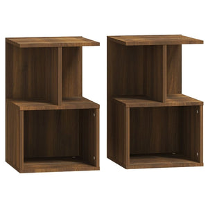 vidaXL Bedside Cabinets 2 pcs Brown Oak 35x35x55 cm Engineered Wood