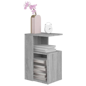 vidaXL Side Table Grey Sonoma 36x30x56 cm Engineered Wood