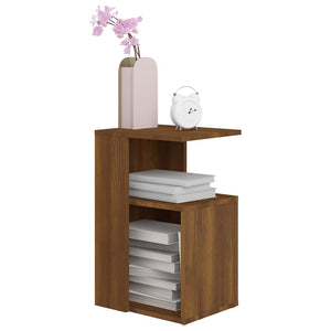 vidaXL Side Table Brown Oak 36x30x56 cm Engineered Wood