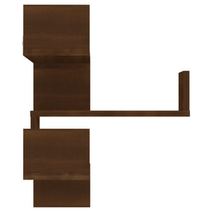 vidaXL Wall Corner Shelf Brown Oak 40x40x50 cm Engineered Wood