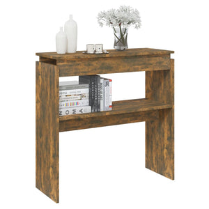 vidaXL Console Table Smoked Oak 80x30x80 cm Engineered Wood