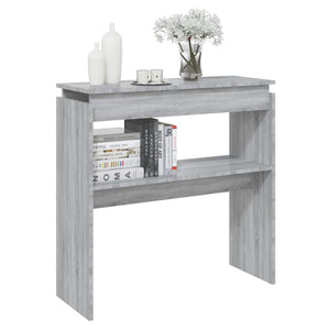 vidaXL Console Table Grey Sonoma 80x30x80 cm Engineered Wood