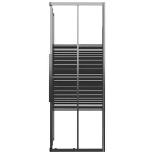 vidaXL Stripe Shower Cabin ESG 80x70x180 cm Black