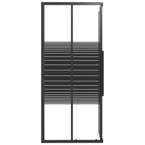vidaXL Stripe Shower Cabin ESG 80x70x180 cm Black