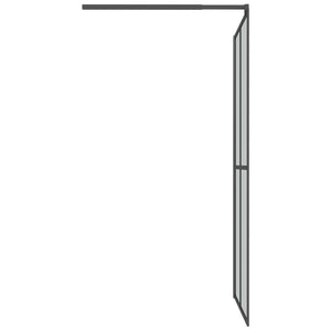 vidaXL Walk-in Shower Screen 100x195cm Dark Tempered Glass