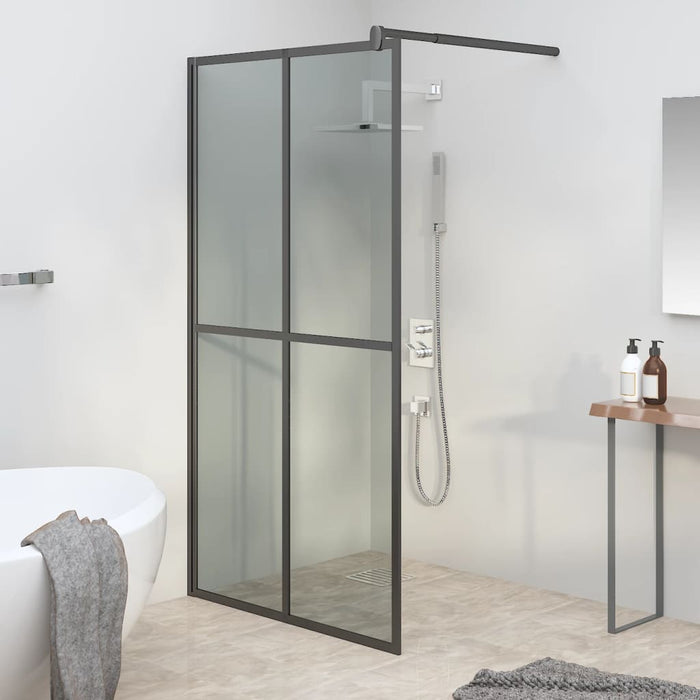 vidaXL Walk-in Shower Screen 100x195cm Dark Tempered Glass