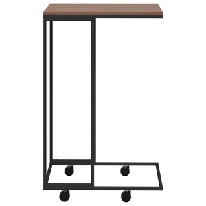 vidaXL Side Table with Wheels Black 40x30x63.5 cm Engineered Wood