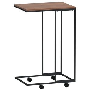 vidaXL Side Table with Wheels Black 40x30x63.5 cm Engineered Wood