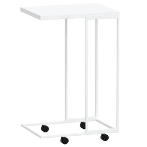 vidaXL Side Table with Wheels White 40x30x63.5 cm Engineered Wood