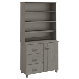 vidaXL Highboard HAMAR Solid Wood Pine Light Grey