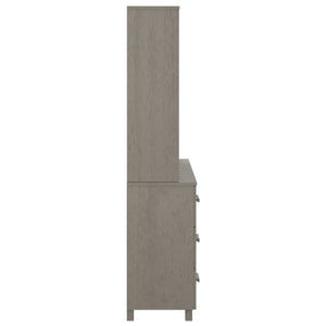 vidaXL Highboard HAMAR Solid Wood Pine Light Grey