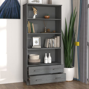 vidaXL Highboard HAMAR Solid Wood Pine Dark Grey