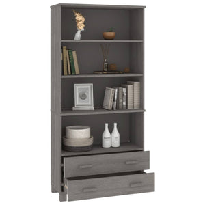 vidaXL Highboard HAMAR Solid Wood Pine Light Grey