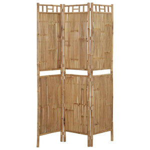 vidaXL 3-Panel Room Divider Bamboo 120x180 cm