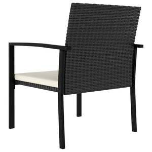 vidaXL 5 Piece Outdoor Dining Set Poly Rattan Black