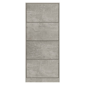 vidaXL Shoe Cabinet Concrete Grey 63x24x147 cm Engineered Wood