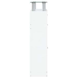 vidaXL Shoe Cabinet High Gloss White 63x24x104 cm Engineered Wood